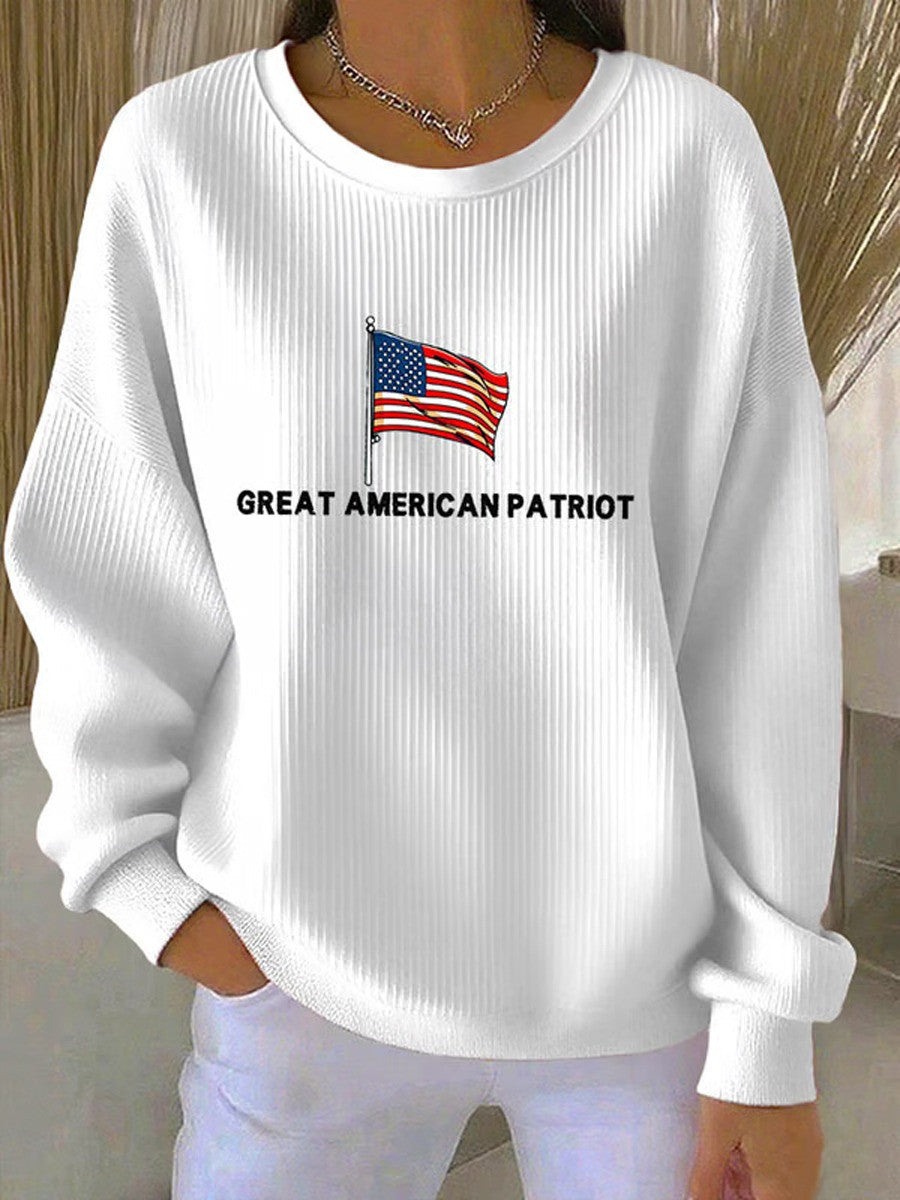 Charlie Kirk Women's Sweatshirt Great American Patriot Apparel Merch For Conservatives