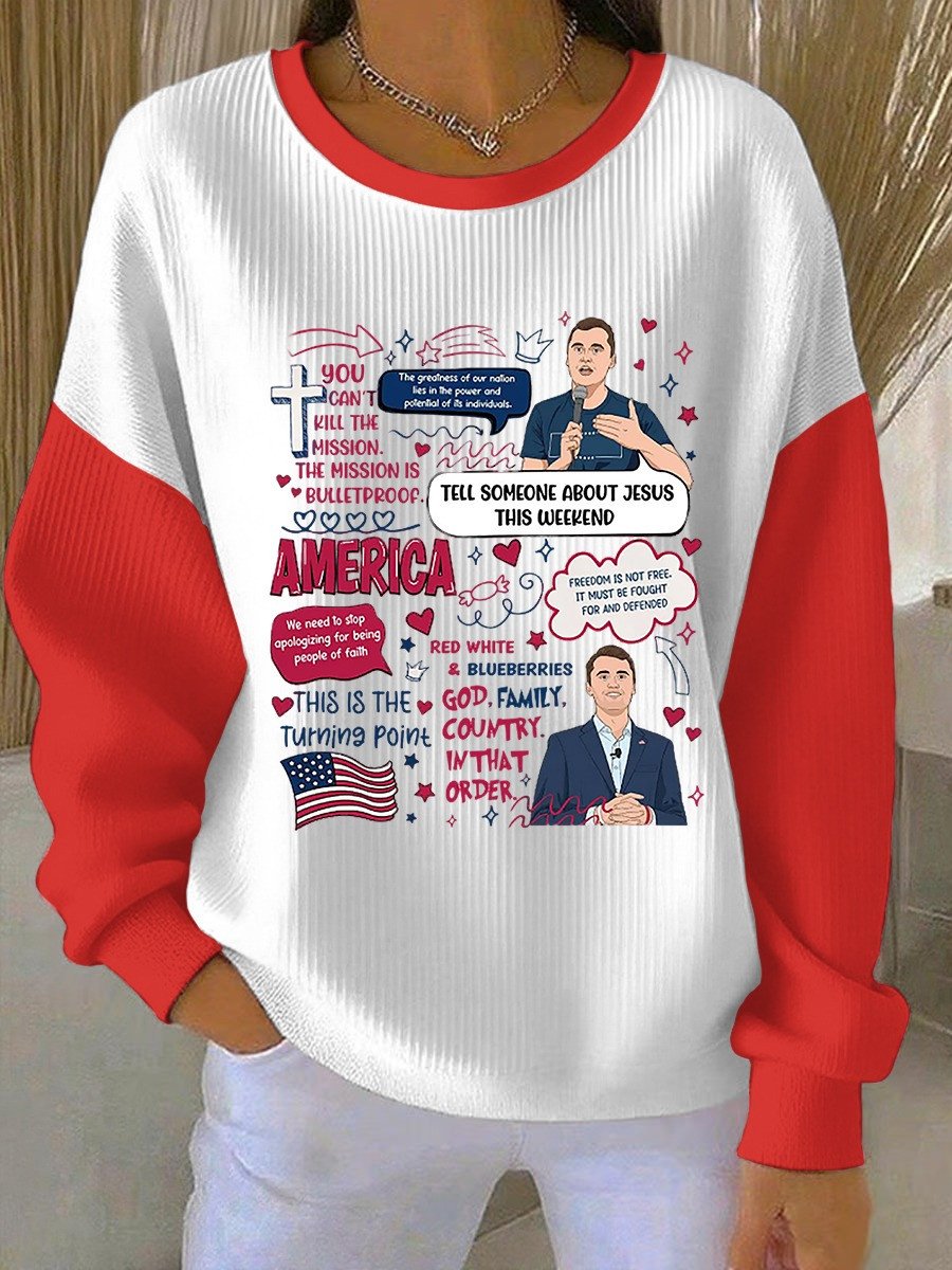Charlie Kirk Women's Sweatshirt Tell Someone About Jesus This Weekend Christian Presents