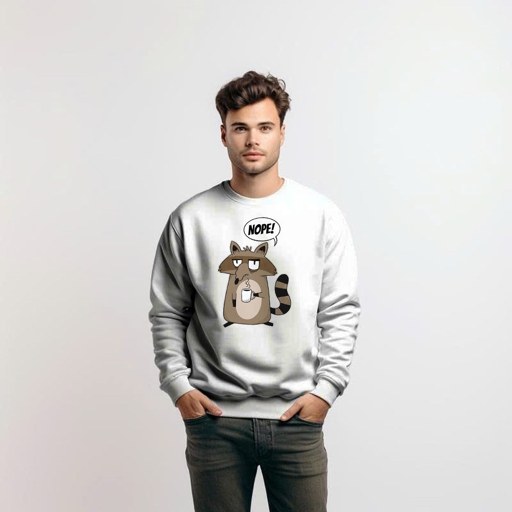Racoon Morning Coffee Nope Sweatshirt Hilarious Funny Racoon Shirt Graphic Tee