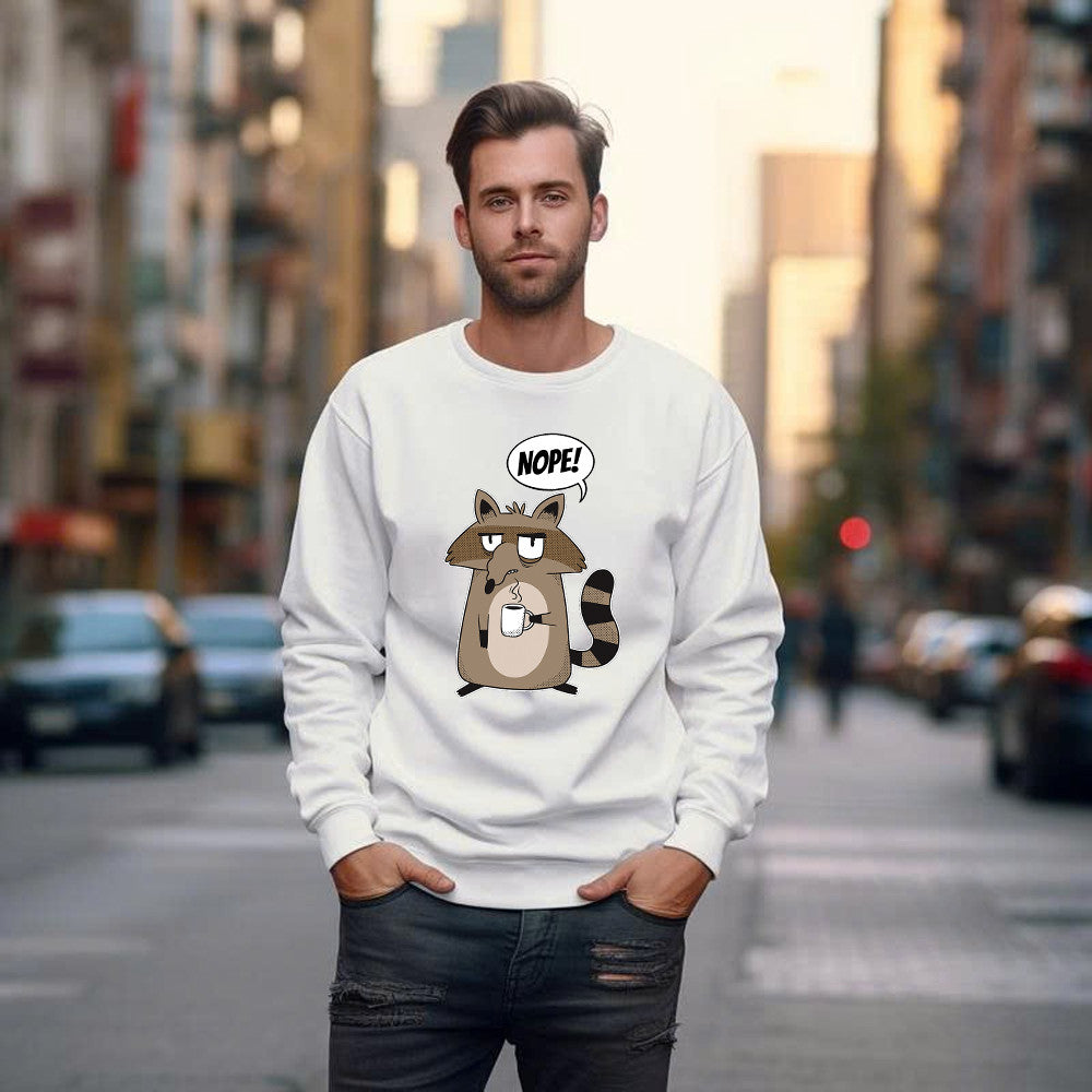 Racoon Morning Coffee Nope Sweatshirt Hilarious Funny Racoon Shirt Graphic Tee