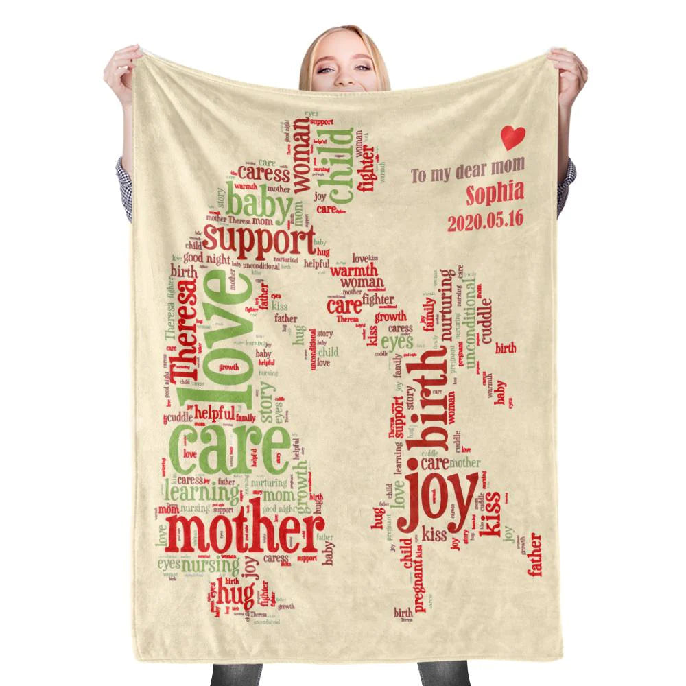 Gift For Mom Personalized Blanket - Custom Name, Mother Daughter, To My Dear Mom Blanket - Best Gift For Mother's Day, Presents For Mom, Mother-in-Law