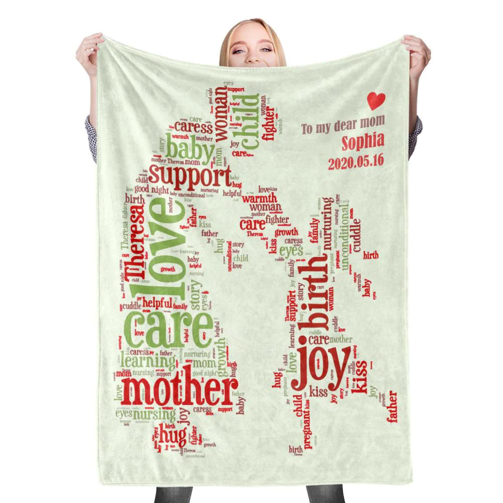 Gift For Mom Personalized Blanket - Custom Name, Mother Daughter, To My Dear Mom Blanket - Best Gift For Mother's Day, Presents For Mom, Mother-in-Law
