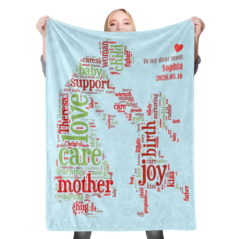 Gift For Mom Personalized Blanket - Custom Name, Mother Daughter, To My Dear Mom Blanket - Best Gift For Mother's Day, Presents For Mom, Mother-in-Law