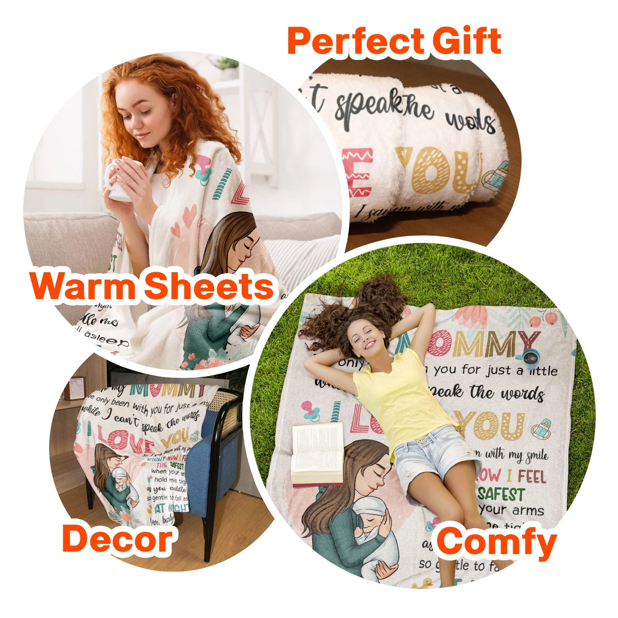Floral Gift For Mom Personalized Blanket - Custom Name, I've Only Been With You For Just A Little Blanket - Gift For Mother's Day, Presents For Mom