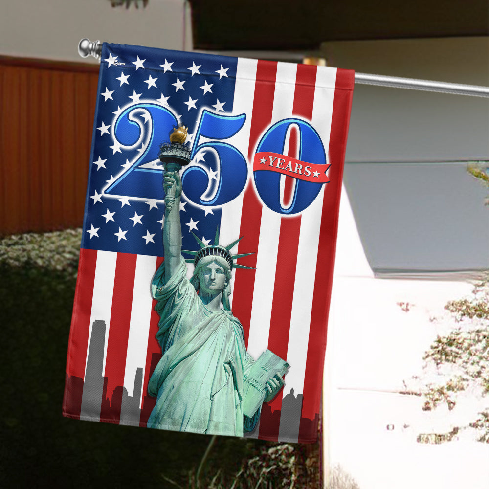 250 Years Of America Flag Red White Blue Patriotic Yard Flag For July 4th Celebration - Liberish