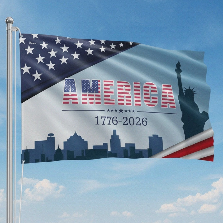 250 Years Of America Grommet Flag - Liberish
