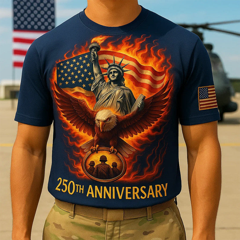 250th Anniversary T-Shirt Men's Patriotic Clothing Gifts For Husband - Liberish
