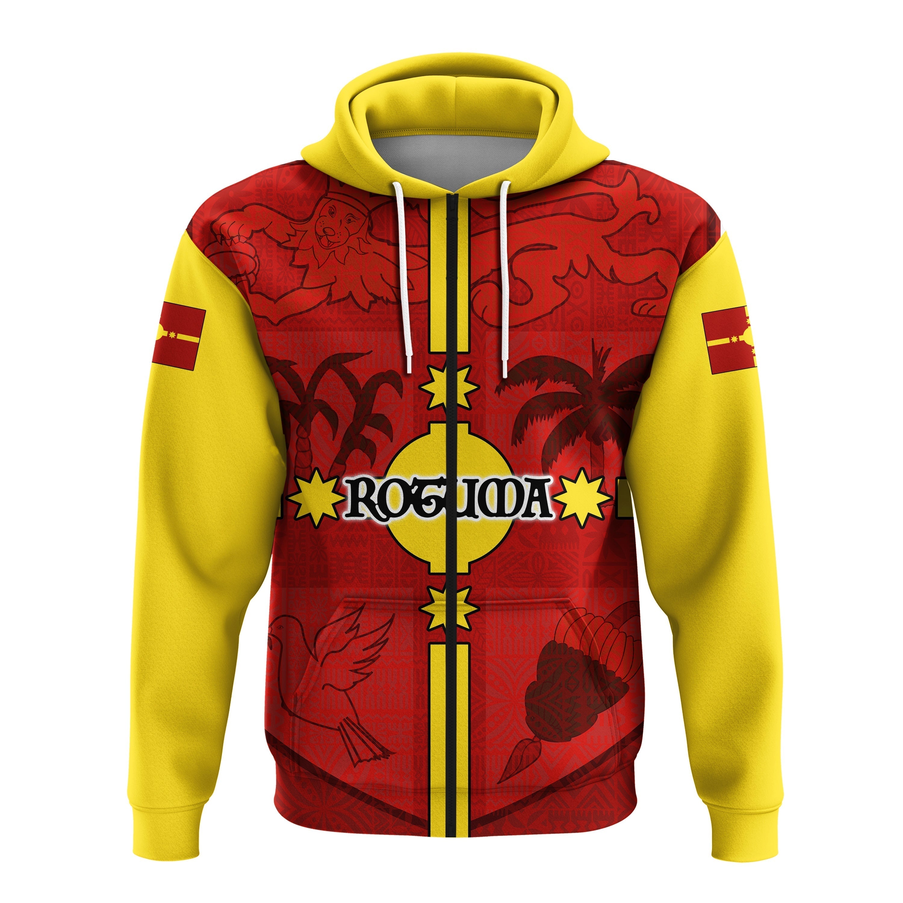 Rotuma Fiji Zip Hoodie Fijian Patterns LT20