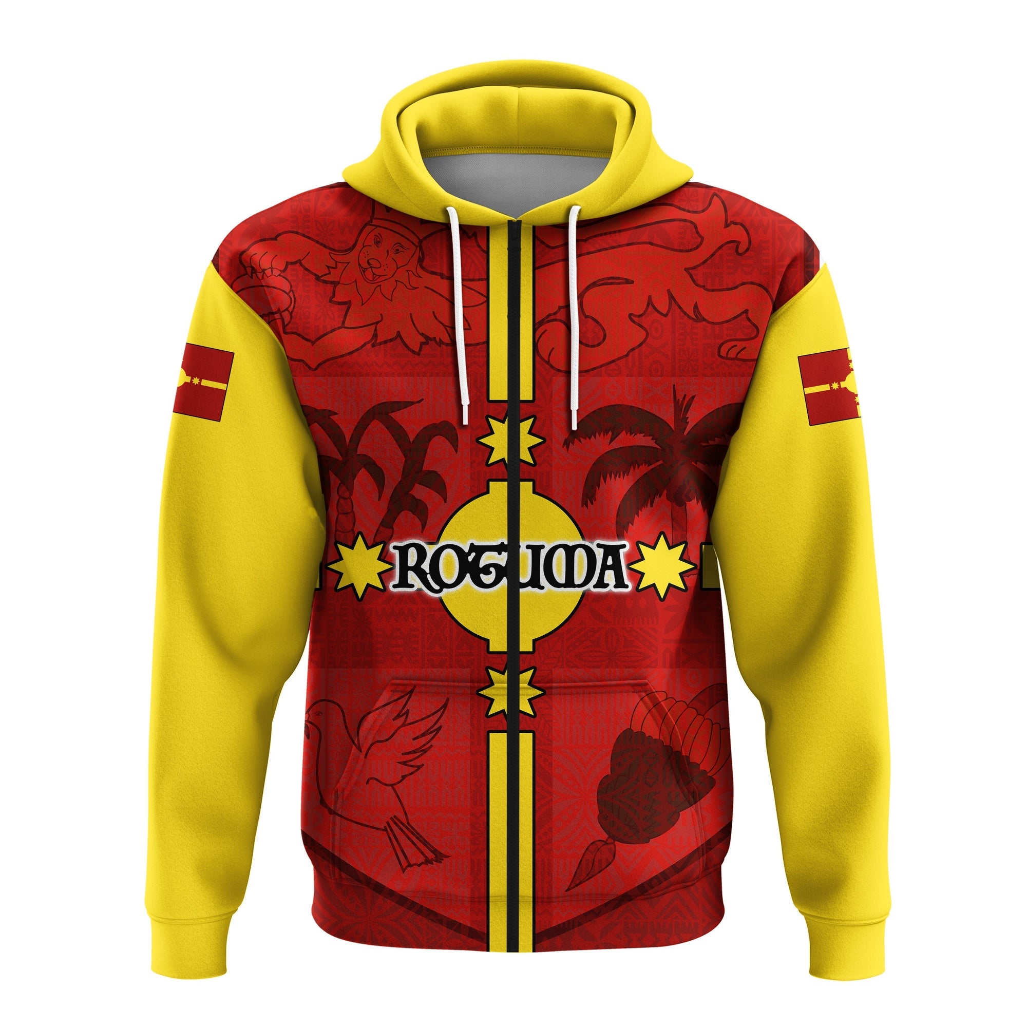 Rotuma Fiji Zip Hoodie Fijian Patterns LT20