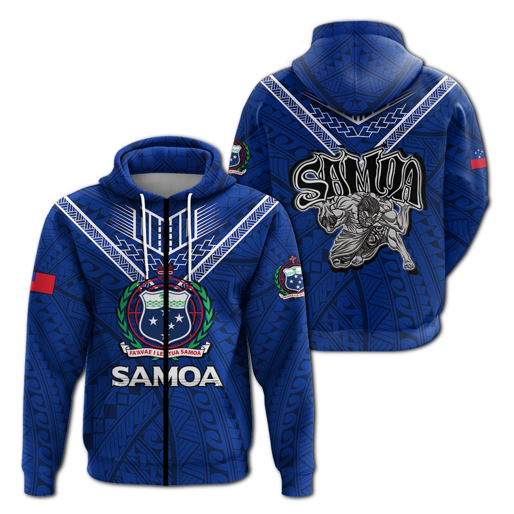 Samoa Zip Hoodie Samoan Warrior Pride LT12