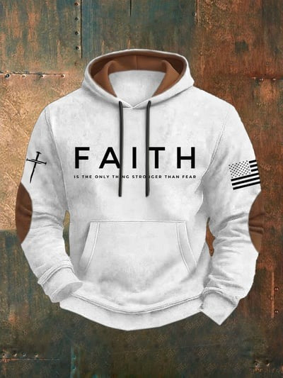 Patriotic Freedom Flag Print Casual Hoodie USA Pullover Sweatshirt Gift for Men Women