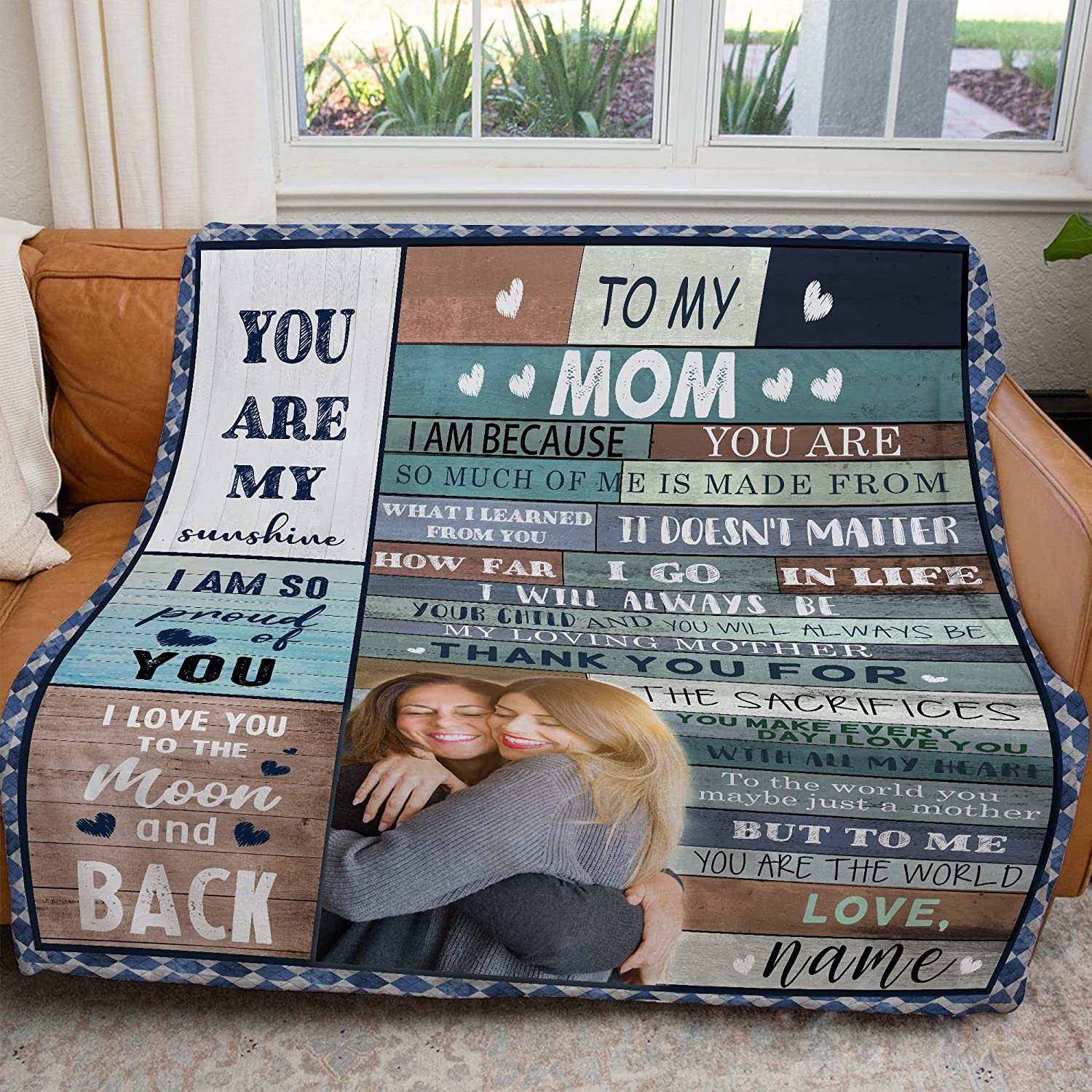 Gift For Mom Personalized Blanket - Custom Name Pictures, Daughter Son To Mom Blanket - Gift For Mother's Day, Presents For Mom