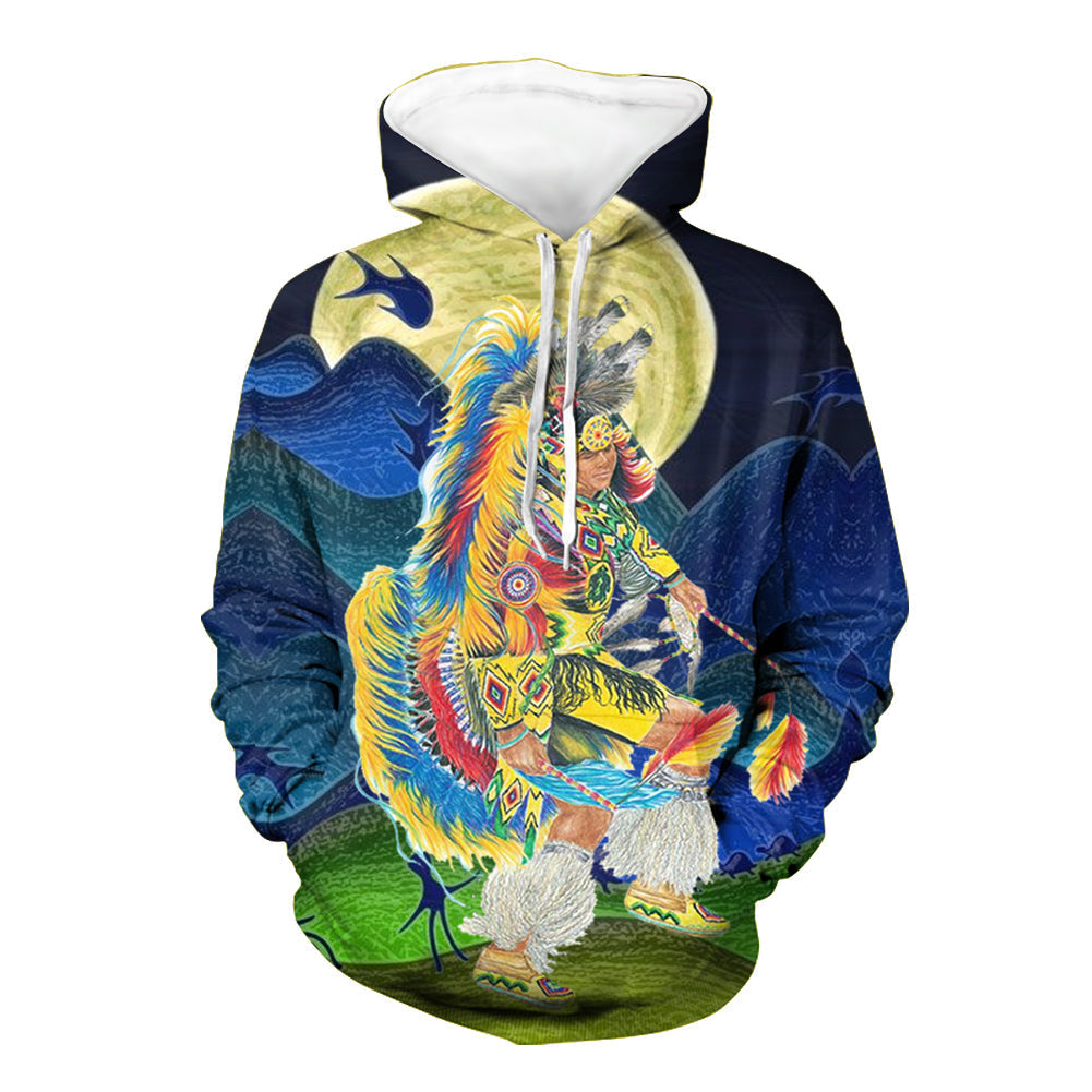 Pow Wow Dancer Native American All Over Hoodie LT10