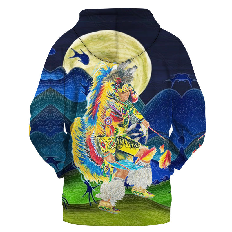 Pow Wow Dancer Native American All Over Hoodie LT10