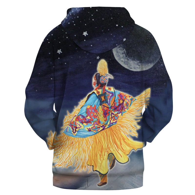 Pow Wow Dancer Native American All Over Hoodie LT10