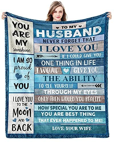 Gift For Husband Blanket - To My Husband Blanket - Romantic Gift For Husband From Wife, Birthday, Christmas, Valentines, Anniversary Blanket - You Are My Sunshine Blanket