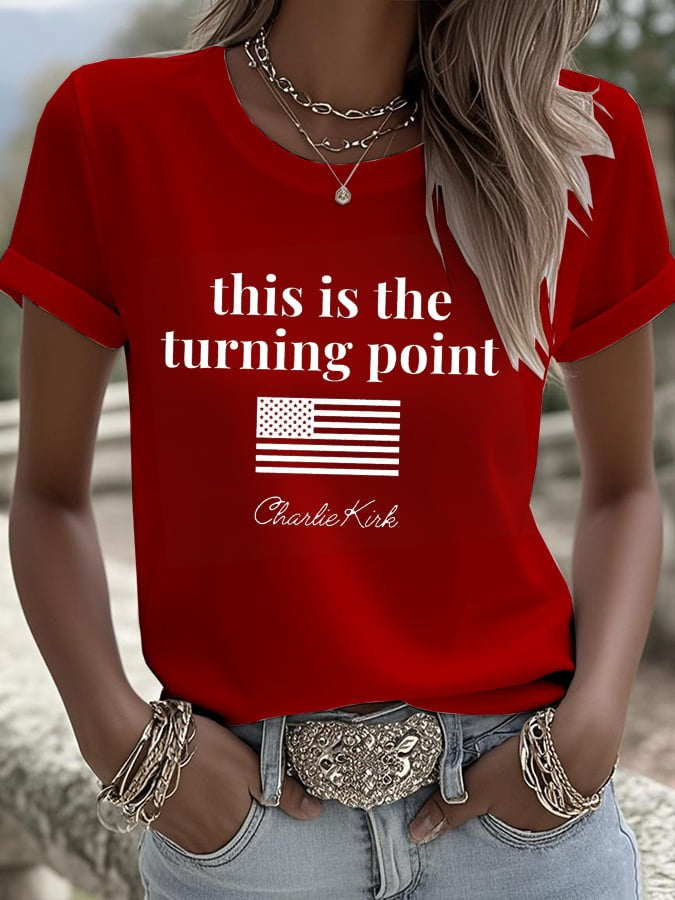 Women Charlie Kirk This is the Turning Point Pride T-Shirt
