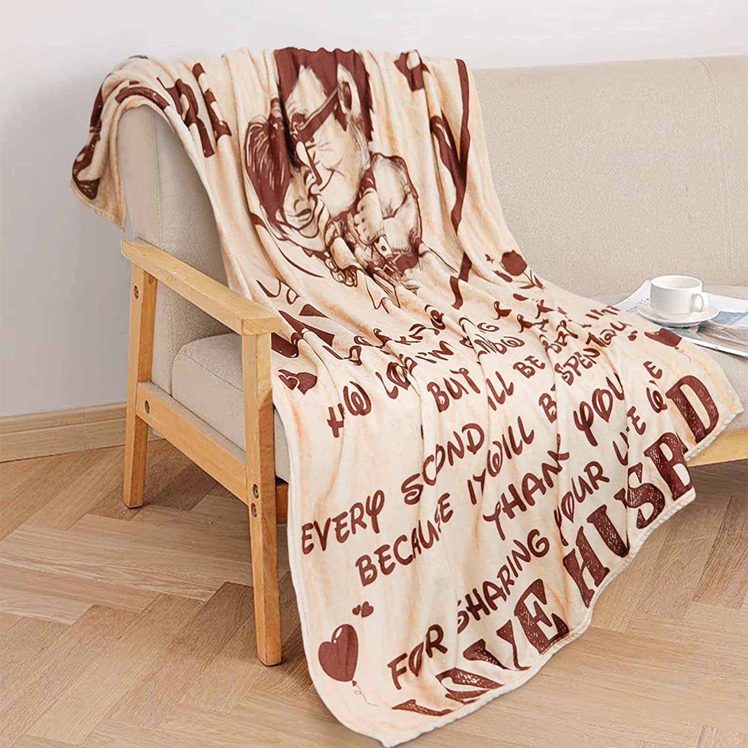 Gift For Wife Blanket - To My Wife, Old Couple Heart Blanket - Romantic Gift For Wife From Husband, Birthday, Christmas, Valentines, Anniversary Blanket