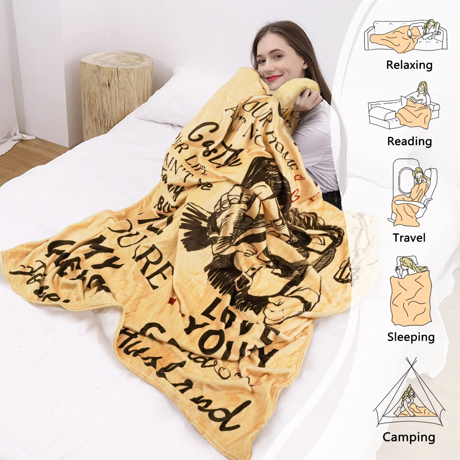Gift For Wife Blanket - To My Wife, Couple Blanket - Romantic Gift For Wife From Husband, Birthday, Christmas, Valentines, Anniversary Blanket - You Are My Queen Blanket