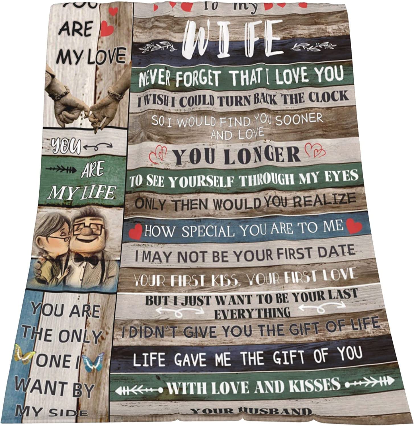 Gift For Wife Blanket - To My Wife, Couples Blanket - Romantic Gift For Wife From Husband, Birthday, Christmas, Valentines, Anniversary Blanket - You Are My Love Blanket