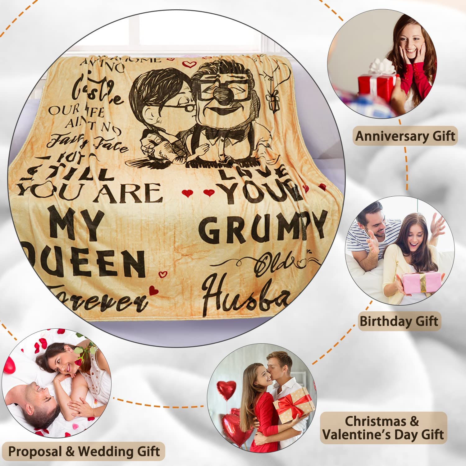Gift For Wife Blanket - To My Wife, Couple Blanket - Romantic Gift For Wife From Husband, Birthday, Christmas, Valentines, Anniversary, Couples Newly Engaged Blanket - I Love You Blanket