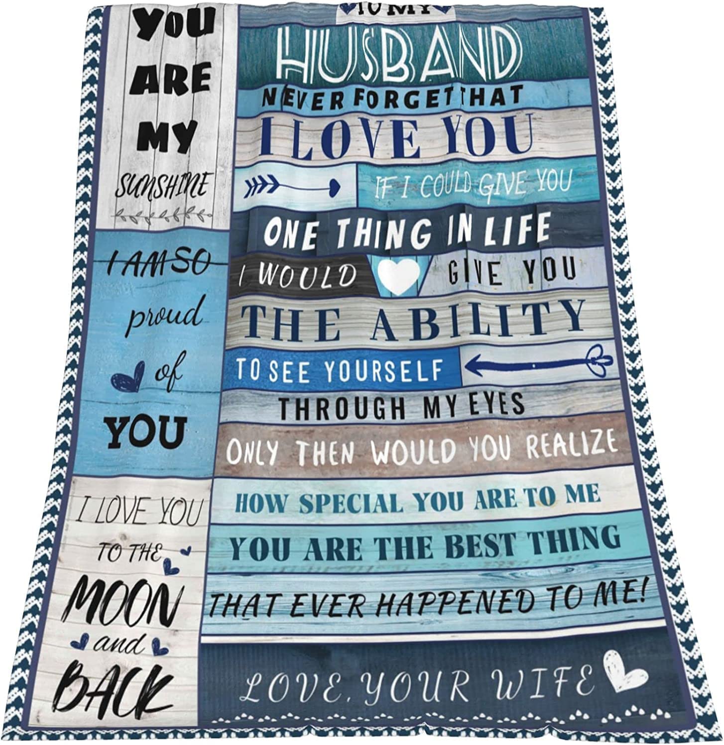 Gift For Husband, Couple Blanket, I Love You To The Moon And Back Blanket , You Are My Sunshine Blanket - Valentine, Christmas, Wedding, Anniversary Fleece Blanket