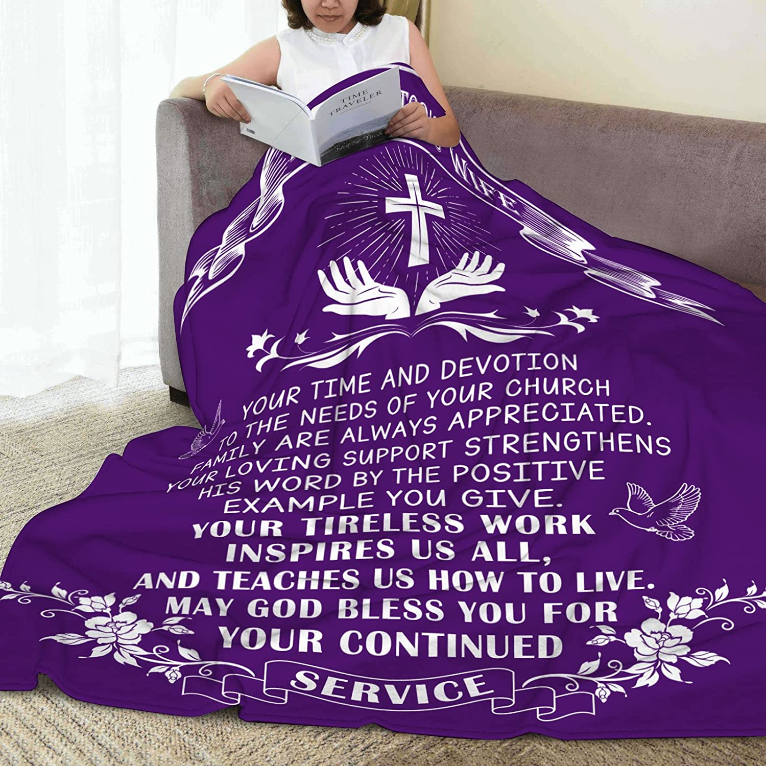 Gifts For Pastors Wife Blankets, Gift From Husband Blanket For Christmas Wedding Anniversary Birthday Valentine's Day - To Our Pastor's Wife Blanket