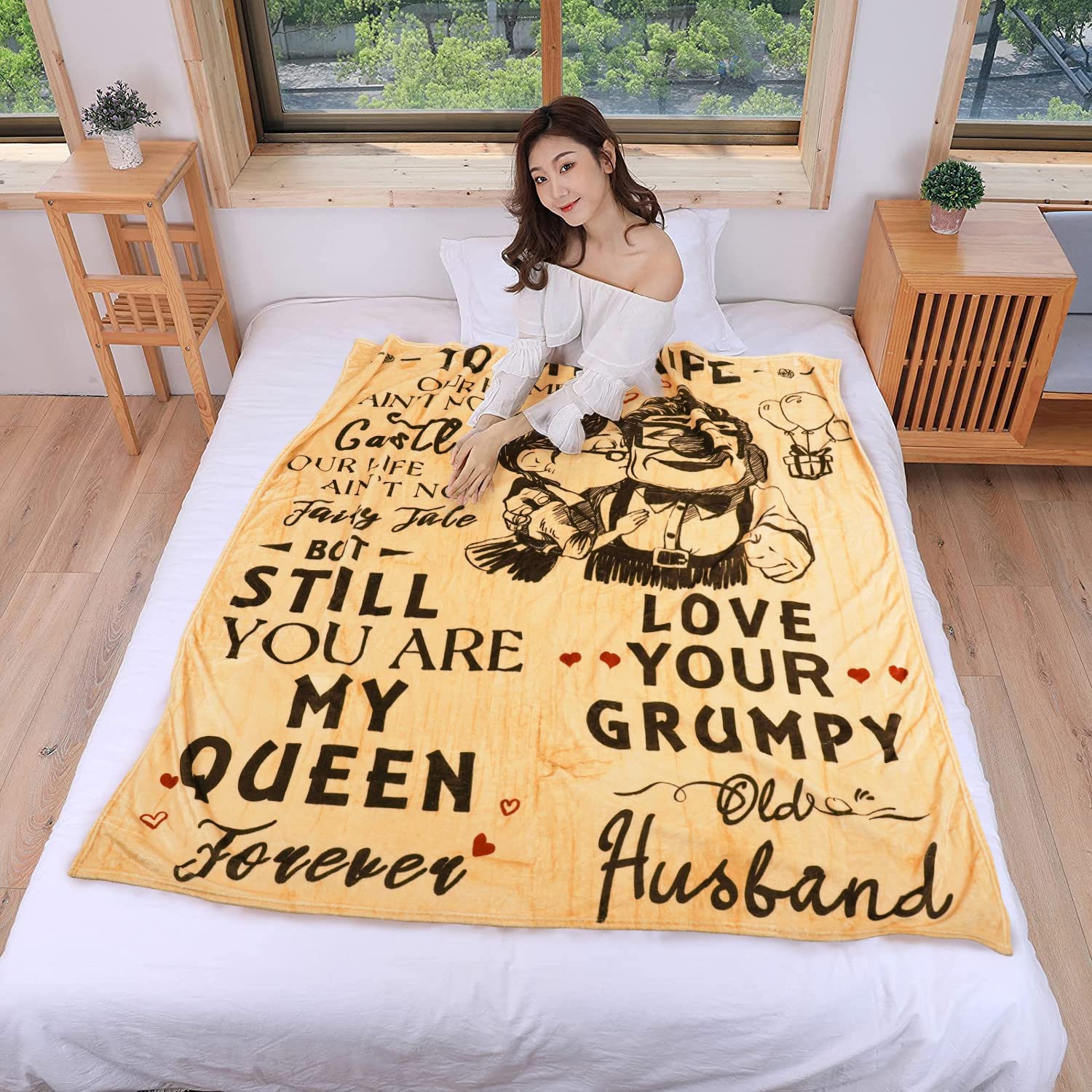 Gift For Wife Blanket - To My Wife, Couple Blanket - Romantic Gift For Wife From Husband, Birthday, Christmas, Valentines, Anniversary Blanket - I Love You Blanket