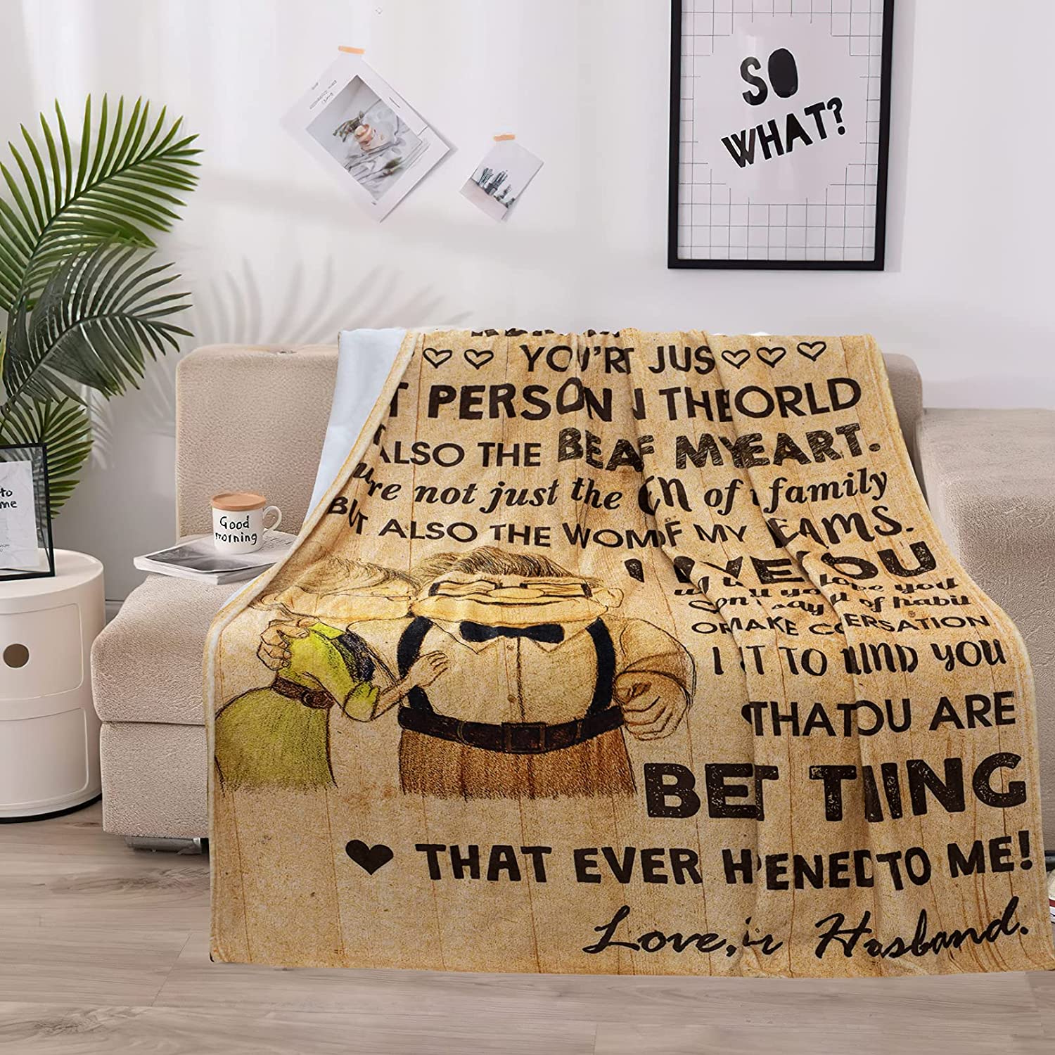 Gift For Wife Blanket - Old Couple, To My Wife, That You Are The Best Thing Blanket - Romantic Gift For Wife From Husband, Birthday, Christmas, Valentines, Anniversary Blanket
