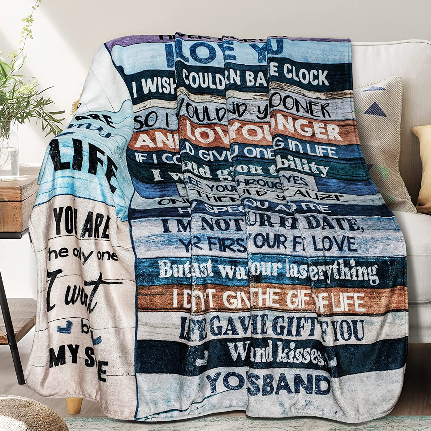 Gifts for Her Wife Blankets, Gift from Husband Blanket for Christmas Wedding Anniversary Birthday Day Valentine's Day - To My Wife Never Forget
