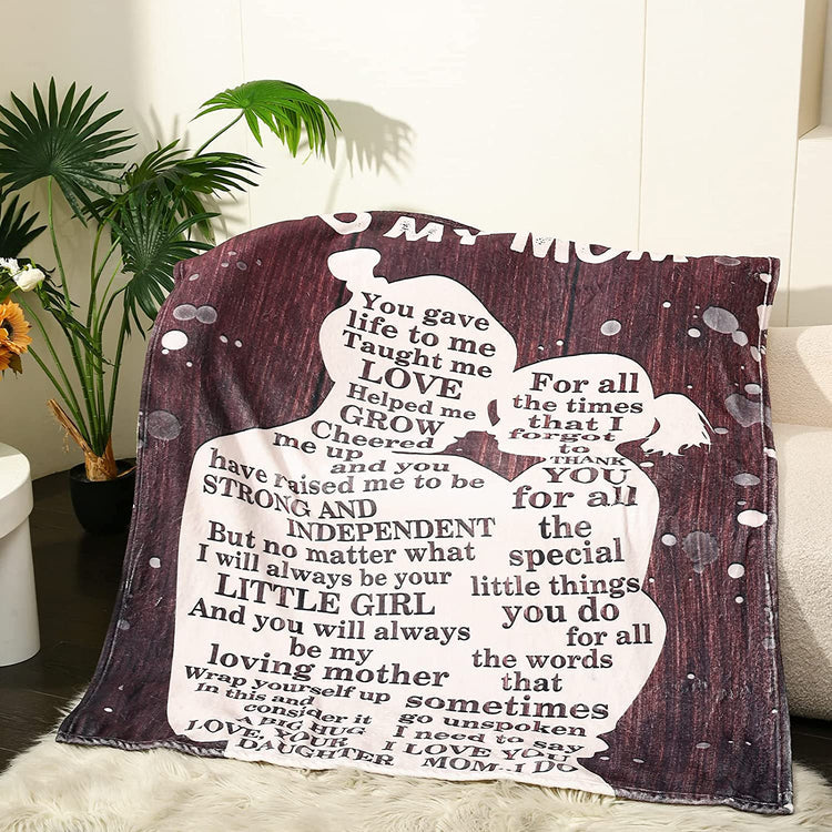 Mother's Day Gifts For Mom, Christmas Birthday Gift For Mom From Daughter Mother's Day Birthday Mom Gift Idea Throw Blankets