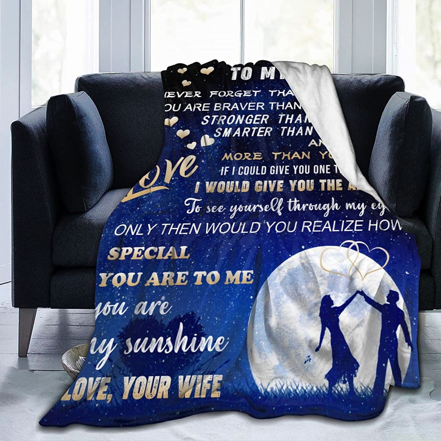 Gift For Husband Blanket - To My Husband Blanket - Romantic Gift For Husband From Wife, Birthday, Christmas, Valentines, Anniversary Blanket - I Love You Blanket