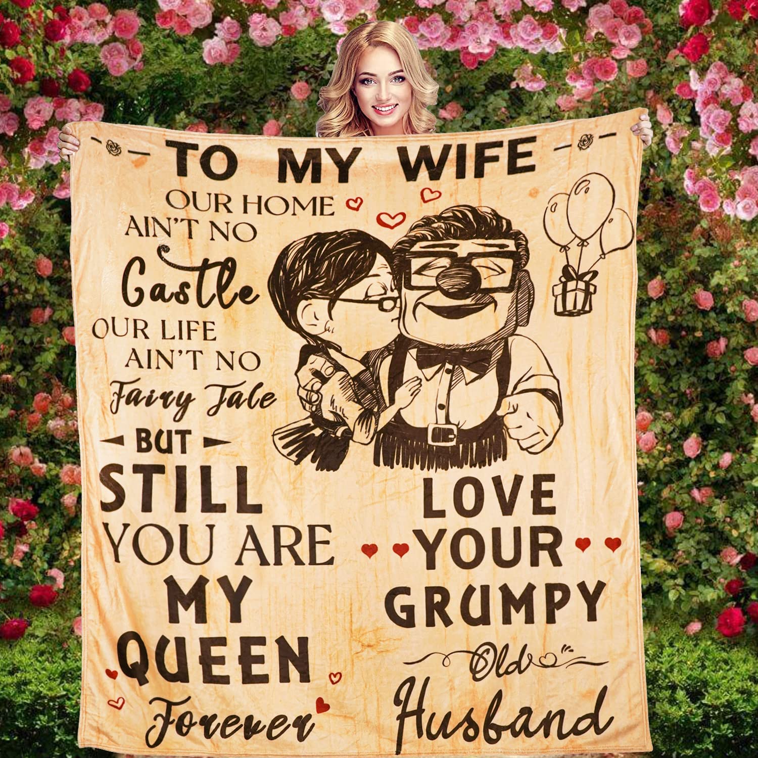 Gift For Wife Blanket - To My Wife, Couples Blanket - Romantic Gift For Wife From Husband, Birthday, Christmas, Valentines, Anniversary Blanket - You Are My Queen Forever Blanket