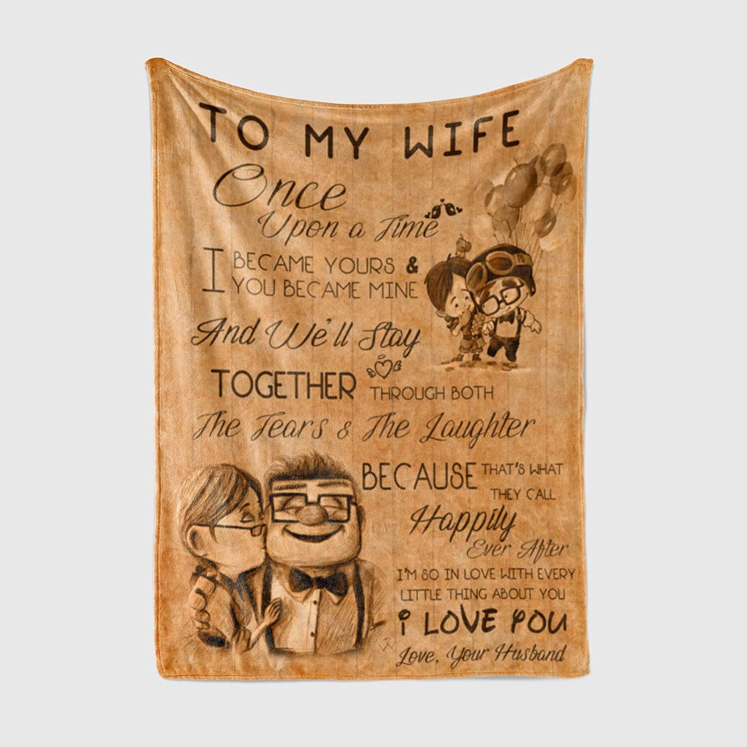 Gifts for Her Wife Blankets, Gift from Husband Blanket for Christmas Wedding Anniversary Birthday Mothers Day Valentines Day - We'll Stay Together
