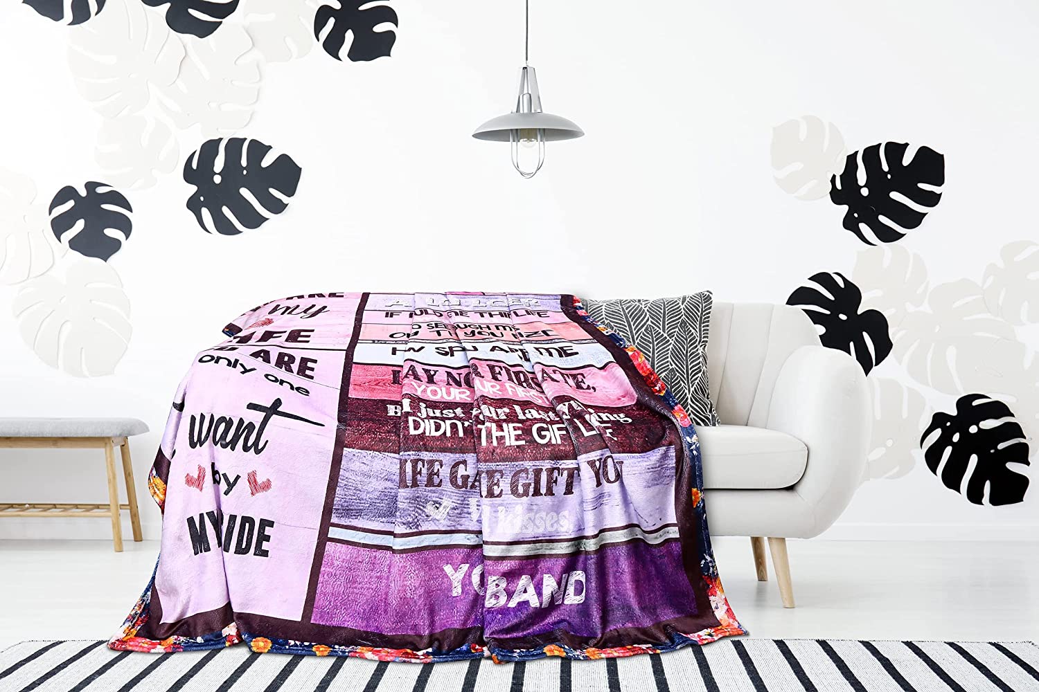 To My Wife Blanket from Husband, Romantic Valentine Anniversary Birthday Gift for Wife, Soft Warm Lightweight Fleece Throw Blanket, Best Gift Ideas For Wife