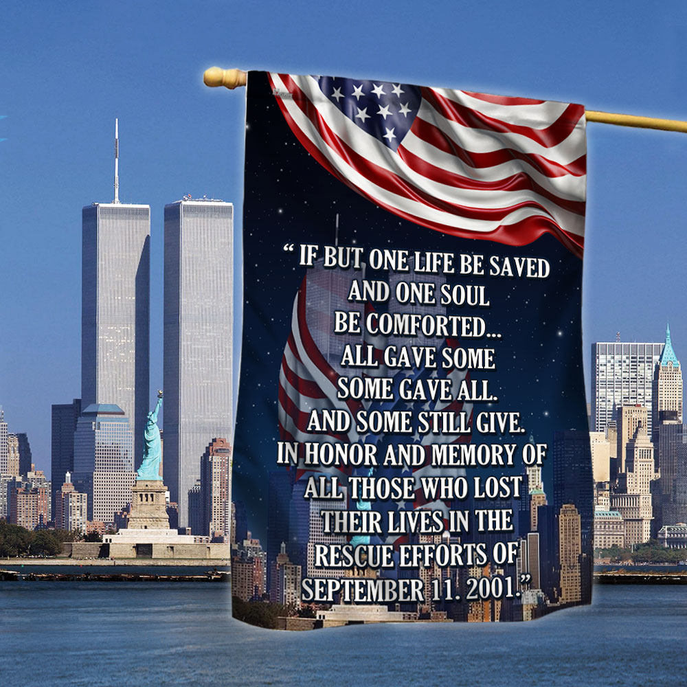 9 11 Memorial Flag Patriot Day September 11th All Gave Some Some Gave All Flag - Liberish