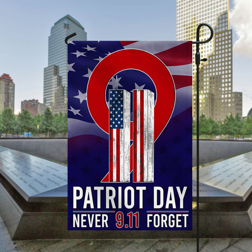 9 11 Patriot Day Never Forget Memorial Us Flag - Liberish