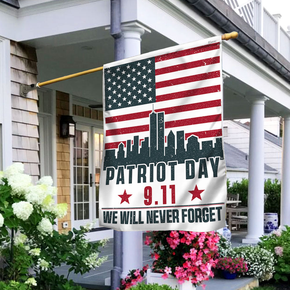 9 11 Patriot Day We Will Never Forget September 11 Flag - Liberish