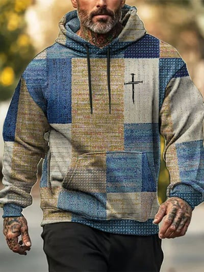 Vintage Faith American Flag Camo Hoodie Christian USA Patriotic Pullover Sweatshirt Freedom Gift