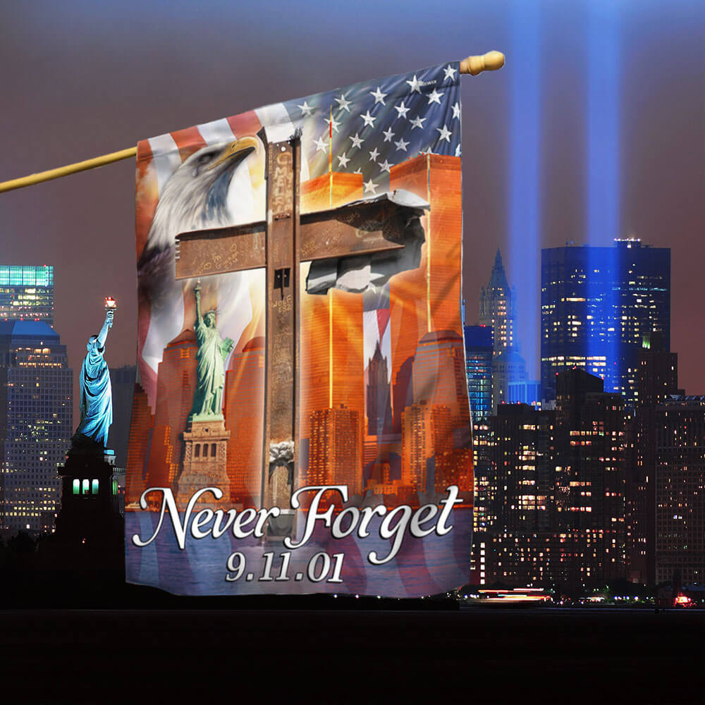 911 Flag Never Forget September 11 American Eagle Memorial Flag - Liberish