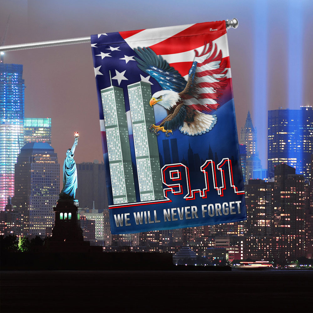 911 Patriot Day 9 11 September 11 Never Forget Flag - Liberish