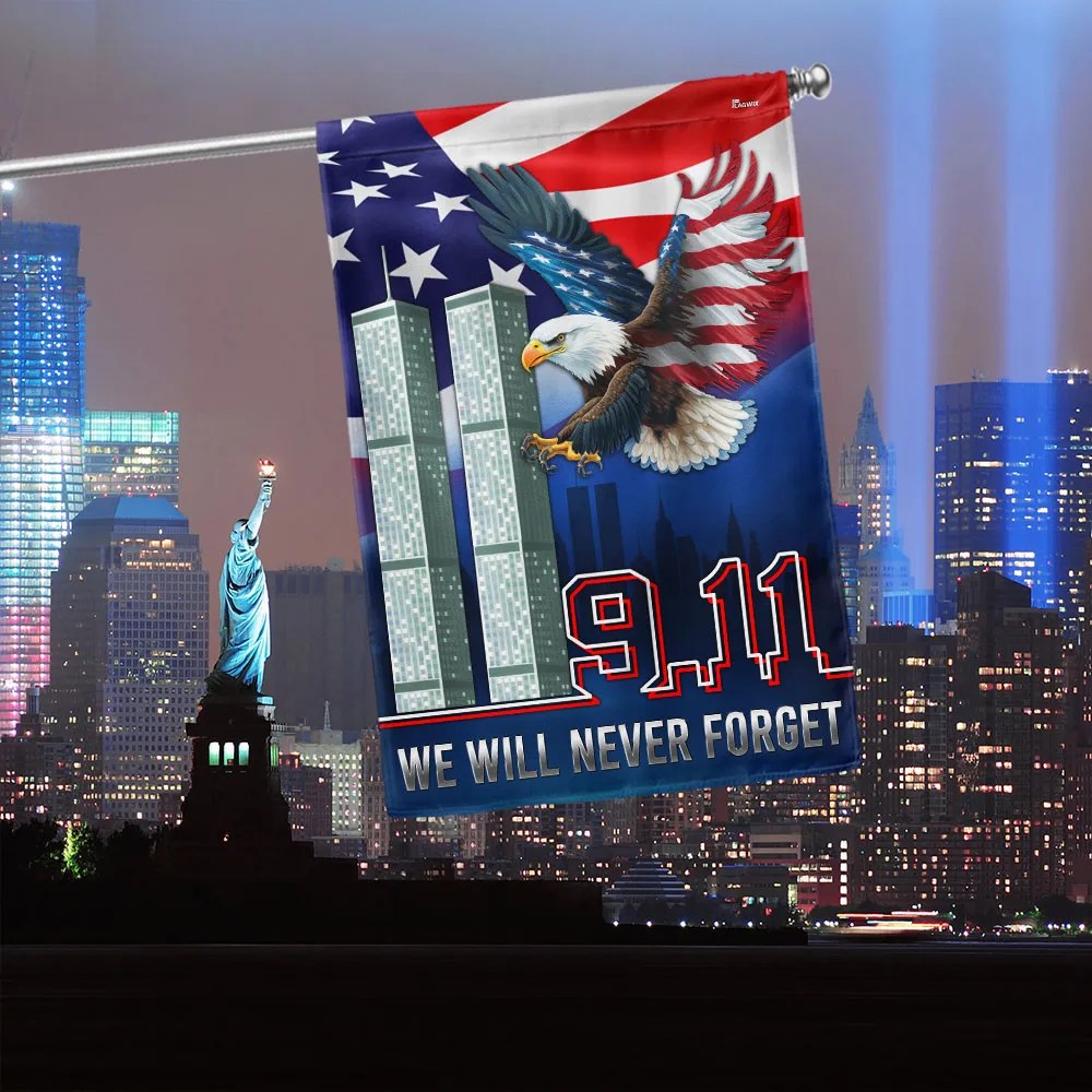 911 Patriot Day 9 11 September 11 Never Forget Flag - Liberish