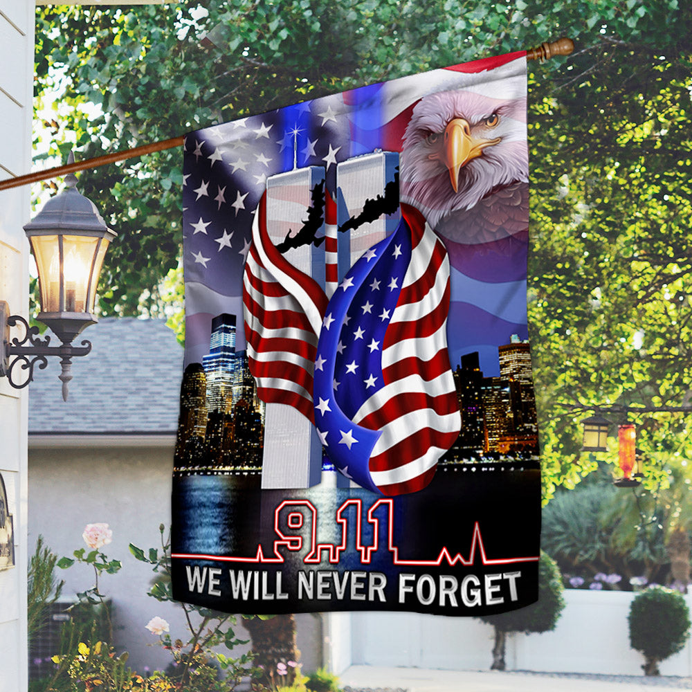 911 Patriot Day Flag 9 11 Never Forget - Liberish