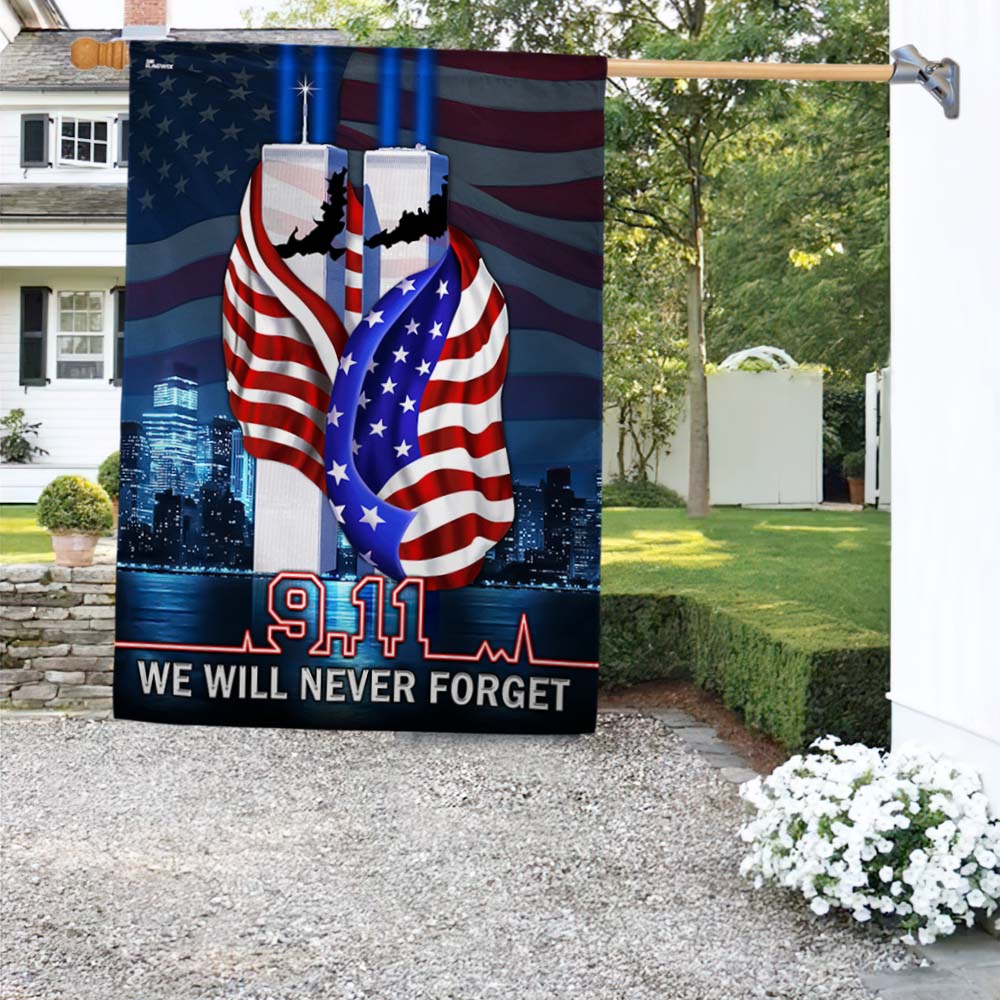 911 Patriot Day Flag 9 11 September 11 Never Forget - Liberish