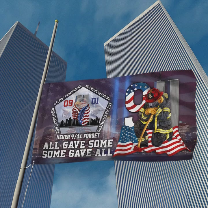 911 Patriot Day Never Forget All Gave Some Some Gave All Grommet Flag - Liberish