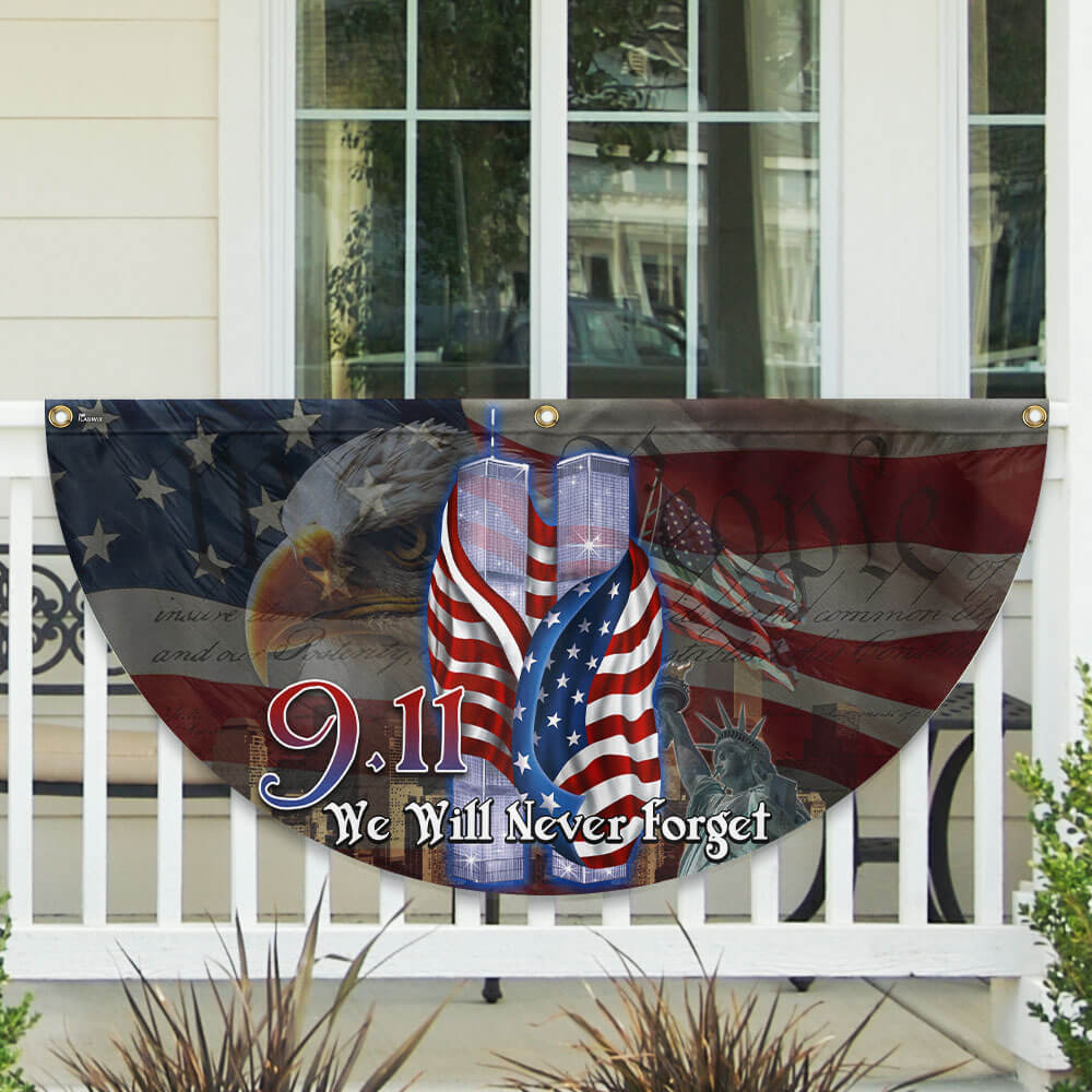 911 Patriot Day Never Forget September 11th Twin Towers 9 11 Non-Pleated Fan Flag - Liberish