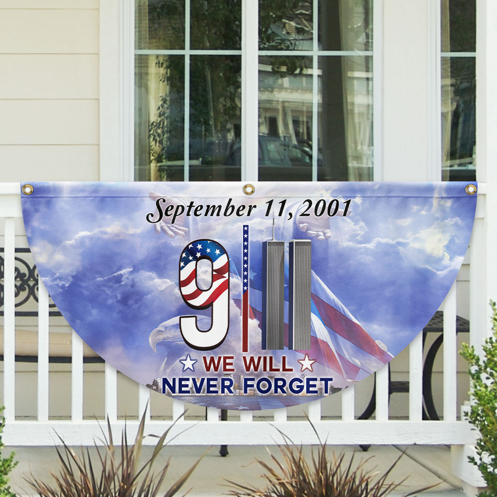 911 Patriot Day Never Forget September 11th Twin Towers 9 11 Non-Pleated Fan Flag(1) - Liberish