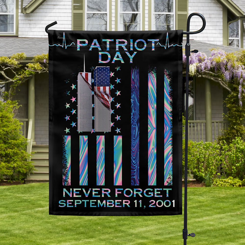 911 Patriot Day September 11 Never Forget Flag - Liberish