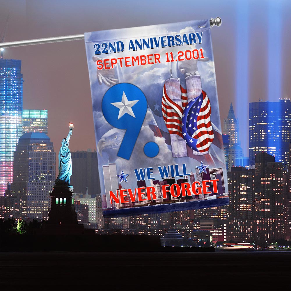 911 Patriot Day September 11 We Will Never Forget 22nd Anniversary Flag - Liberish