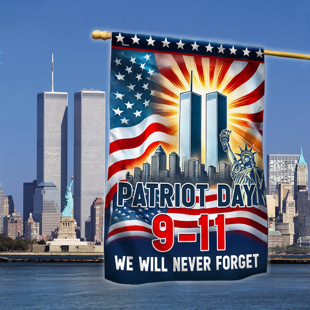 911 Patriot Day We Will Never Forget Flag - Liberish